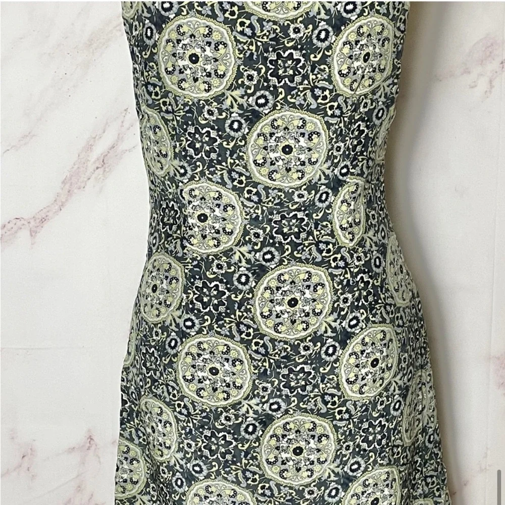 Merona women’s Vintage 100% silk floral paisley mini sleeveless size 6 hippie